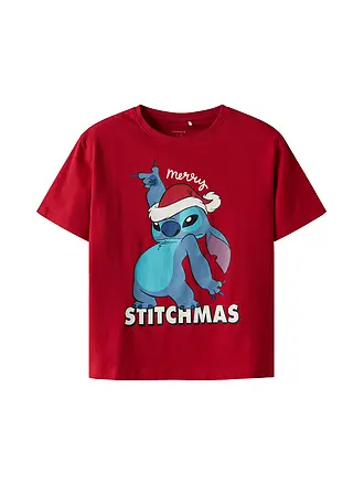 NAME IT | Mädchen T-Shirt NKFAKKA STITCH | rot